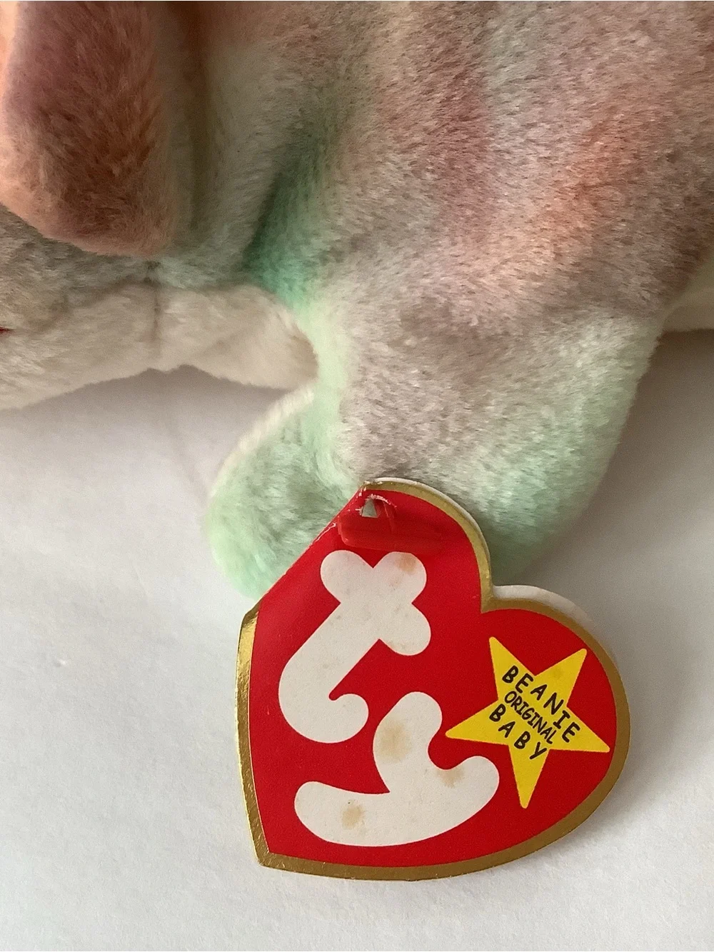 Ty beanie baby rainbow, Iggy, the Laguana chameleon lizard.